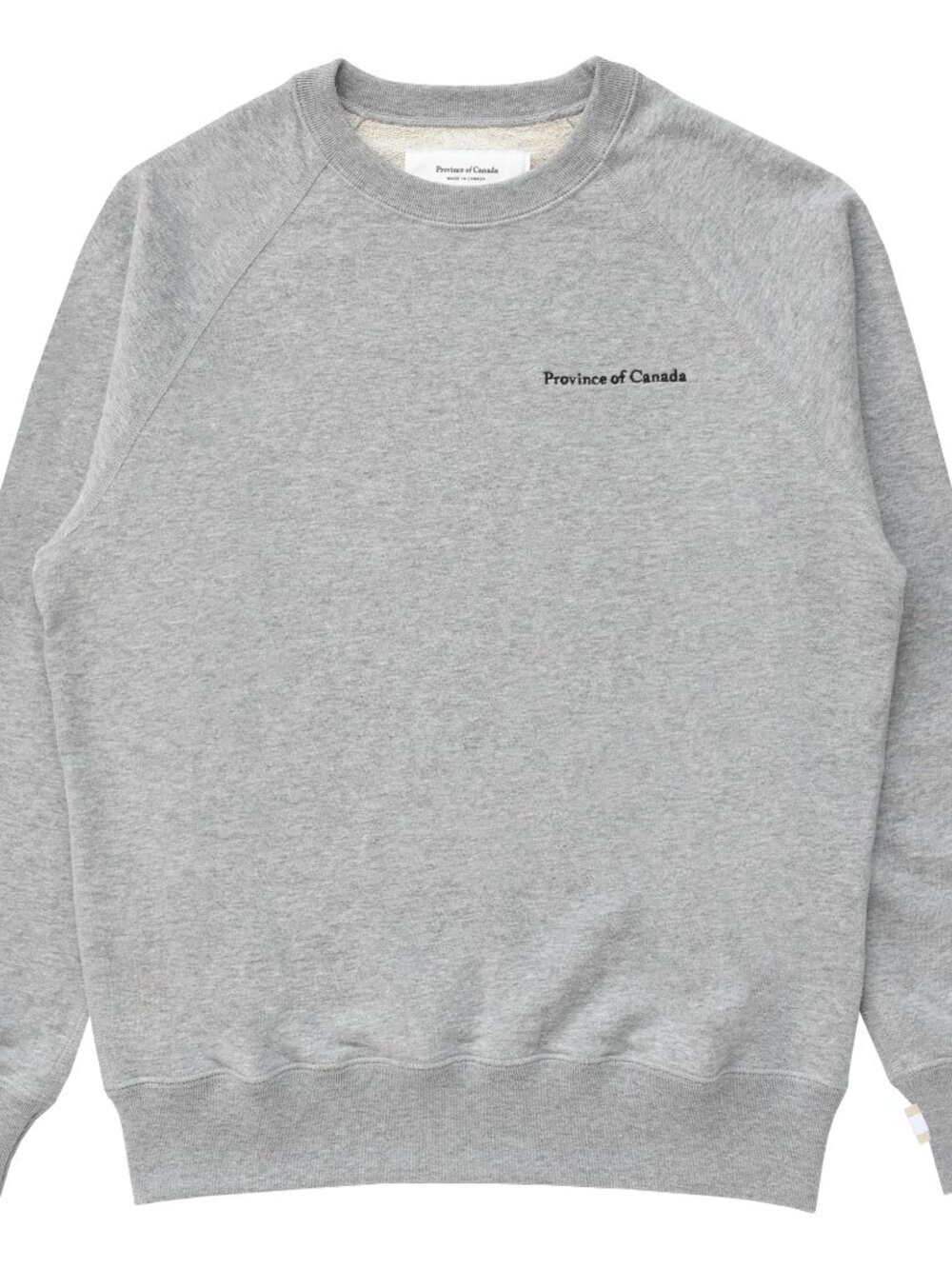 PROVINCE OF CANADA Heather Grey 100% Cotton Terry Crew Neck Sweatshirt, Size M - Picture 2 of 14